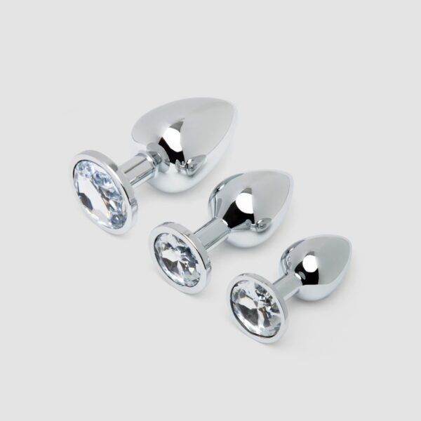 Jeweled Metal Butt Plug Set (3 Piece)