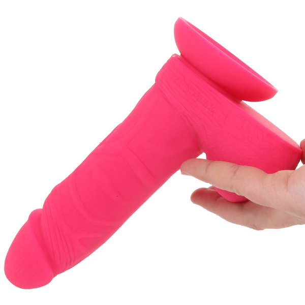 PinkCherry 7 Inch Pink Silicone Ballsy Dildo - Image 3