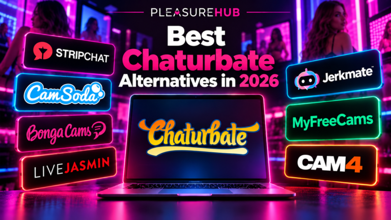 Best Chaturbate alternatives in 2026 featuring Stripchat, CamSoda, BongaCams, LiveJasmin, Jerkmate, MyFreeCams and CAM4.