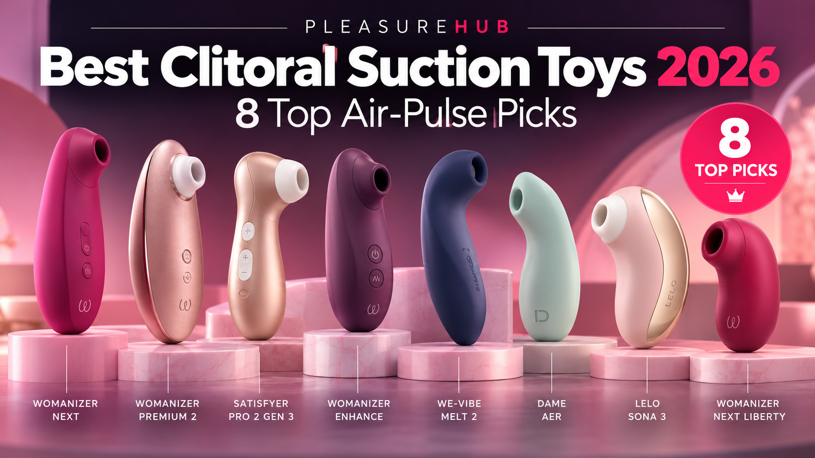 Best clitoral suction toys 2026 – PleasureHub top air-pulse picks