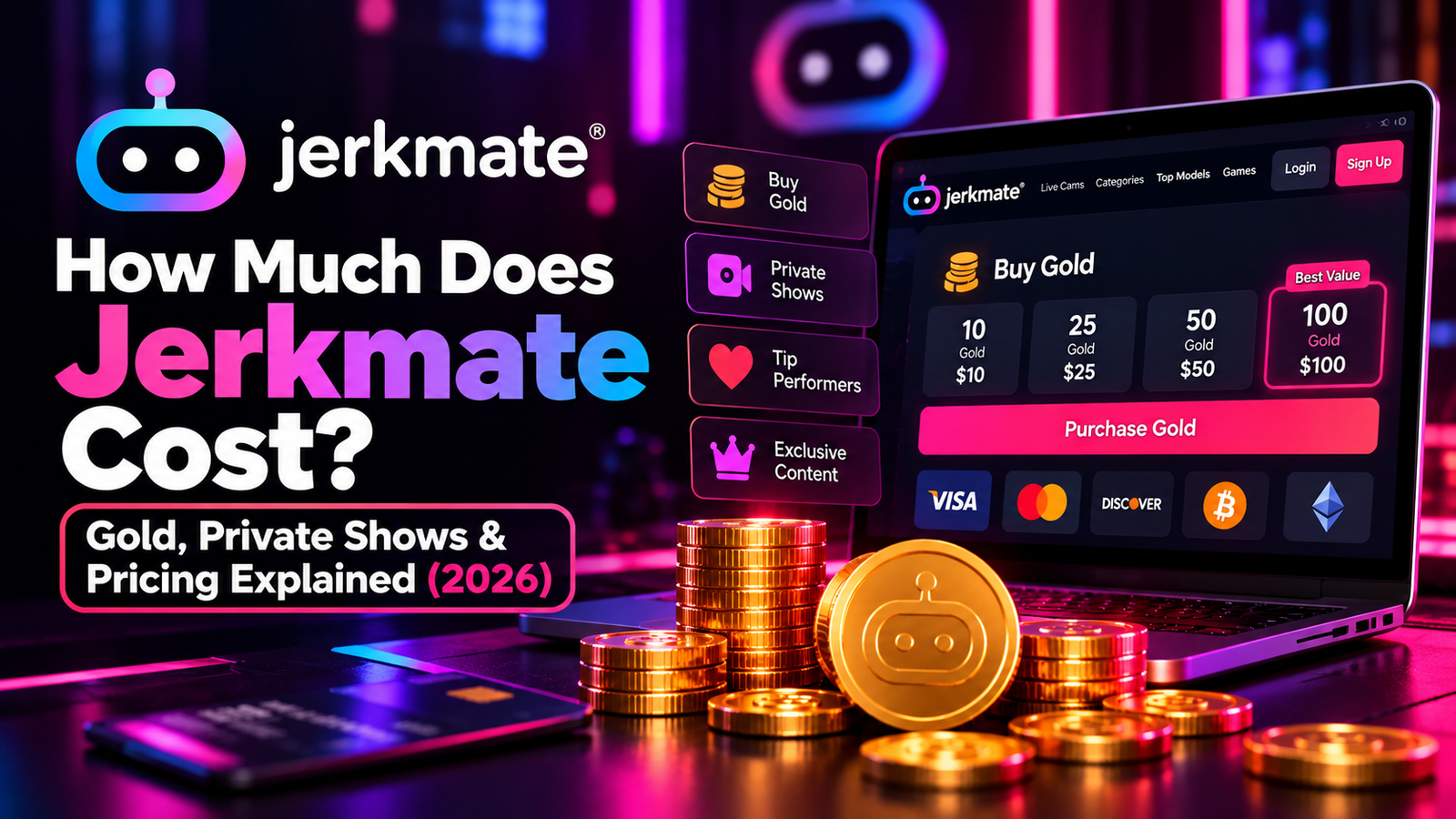 How much does Jerkmate cost in 2026 featuring Gold, private shows and Jerkmate pricing explained.